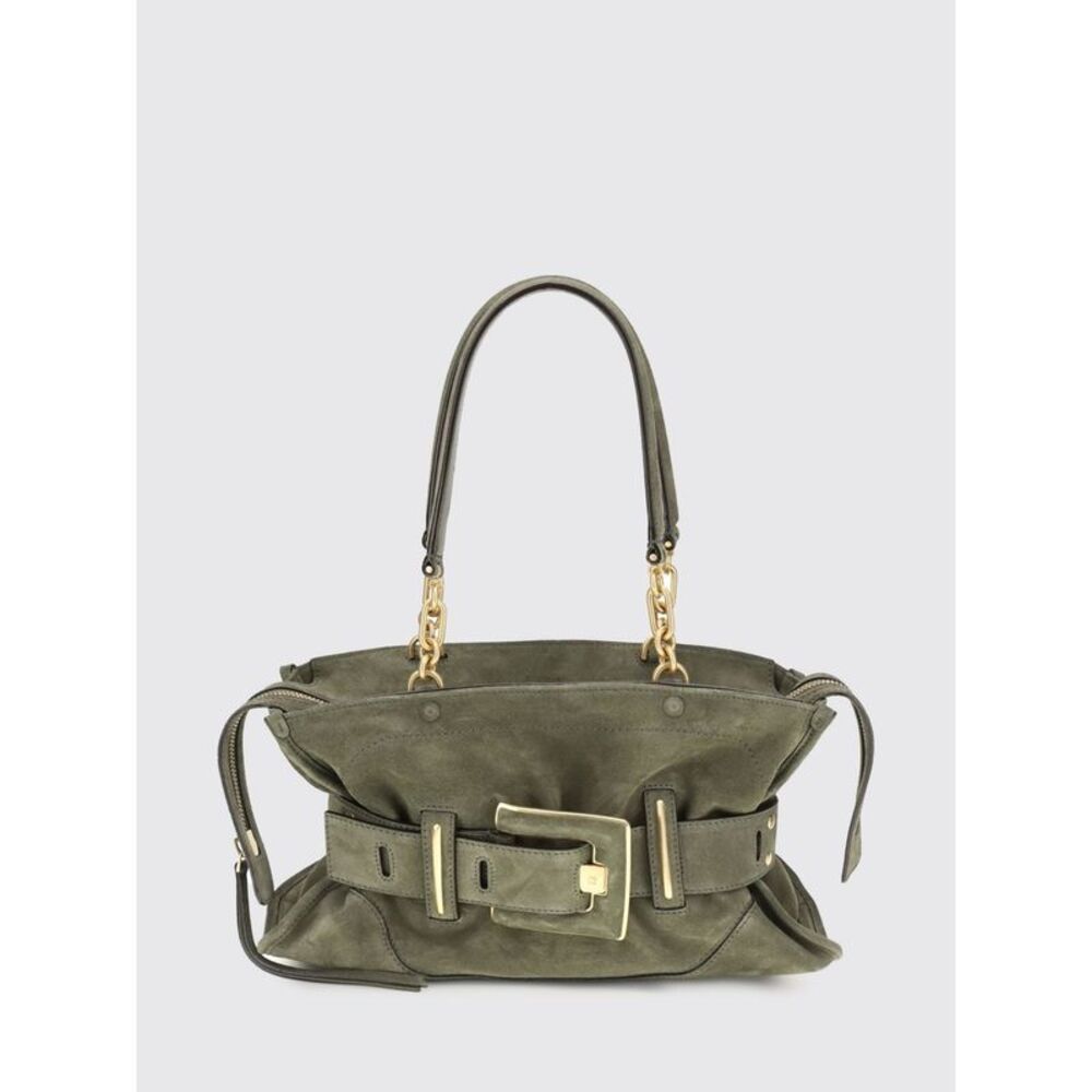 Balmain Shoulder Bag Woman Olive - Picture 1 of 3